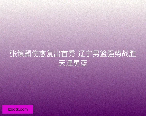 张镇麟伤愈复出首秀 辽宁男篮强势战胜天津男篮